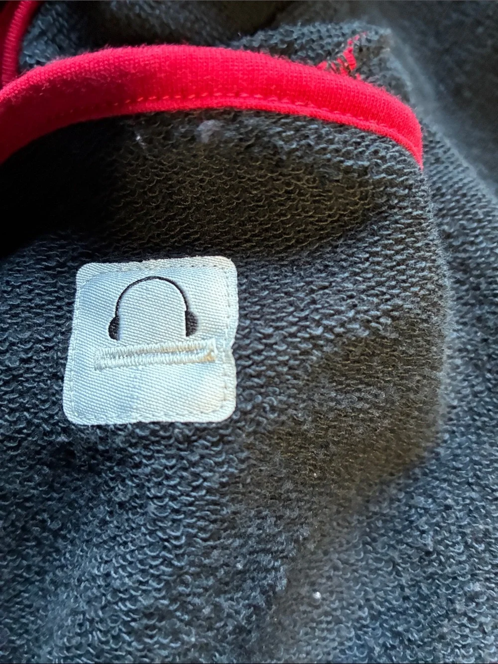 Jordan Black Full-Zip Hoodie with Red Trim